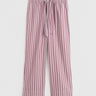 Tekla - Poplin Pyjamas Pants in Rhubarb Stripes
