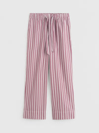 Tekla - Poplin Pyjamas Pants in Rhubarb Stripes
