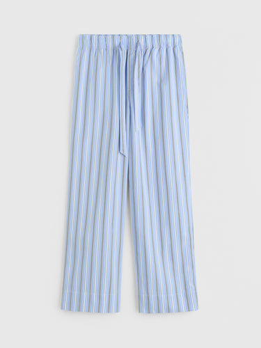 Tekla - Poplin Pyjamas Pants in Stave Stripes