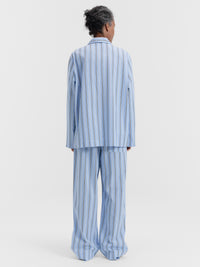 Tekla - Poplin Pyjamas Pants in Stave Stripes