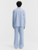Tekla - Poplin Pyjamas Pants in Stave Stripes