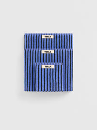 Tekla - Terry Towel in Blue & Black