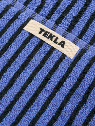 Tekla - Terry Towel in Blue & Black
