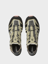 Salomon - Udara Advanced Sneakers in Pale Olive Green, Black and Impatiens Pink