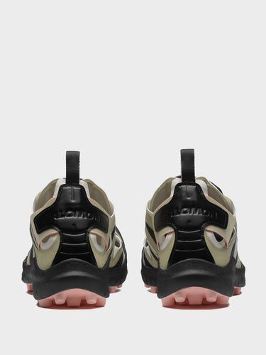 Salomon - Udara Advanced Sneakers in Pale Olive Green, Black and Impatiens Pink