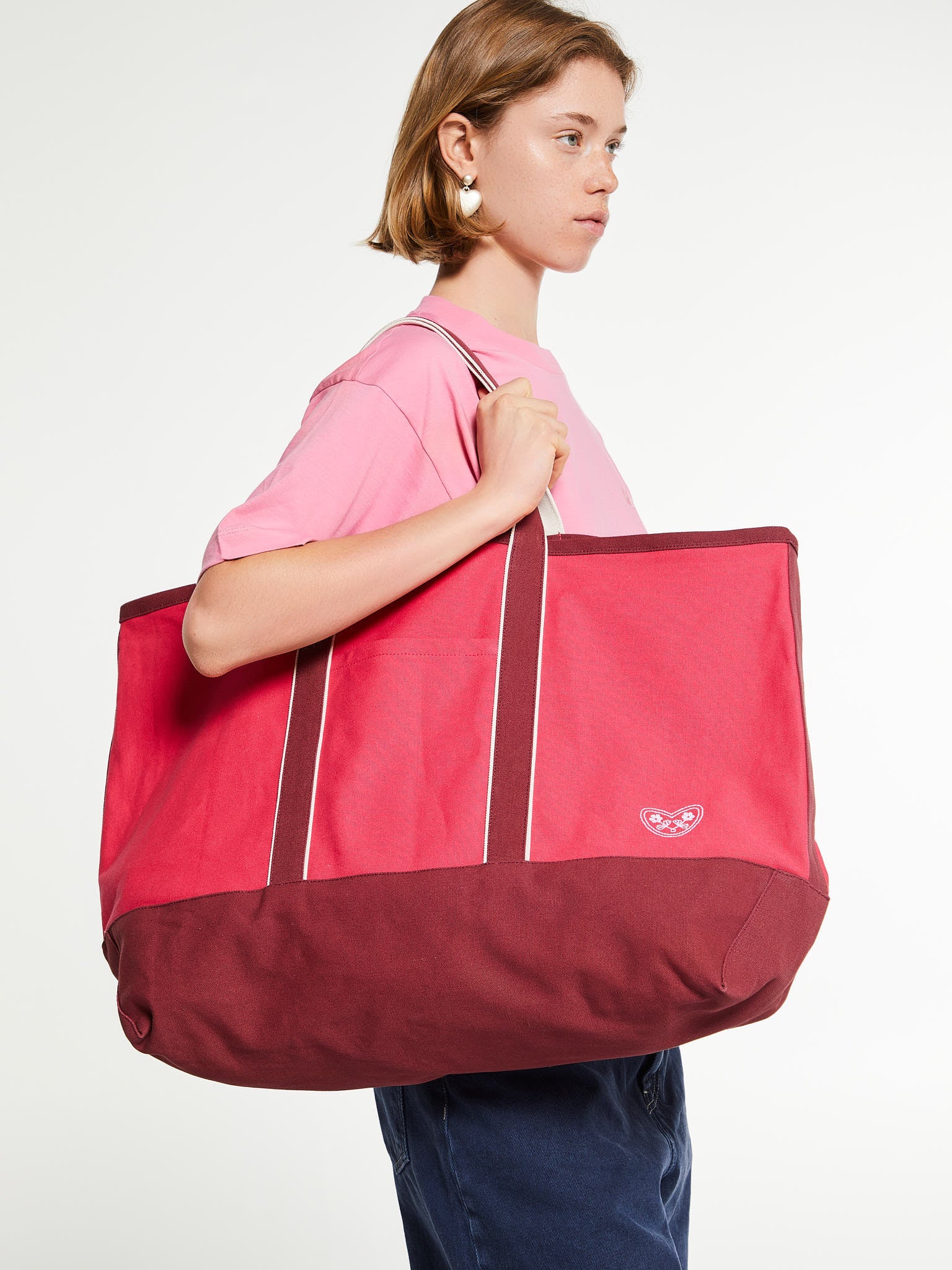 Easy Bag Large in Red and Burgundy