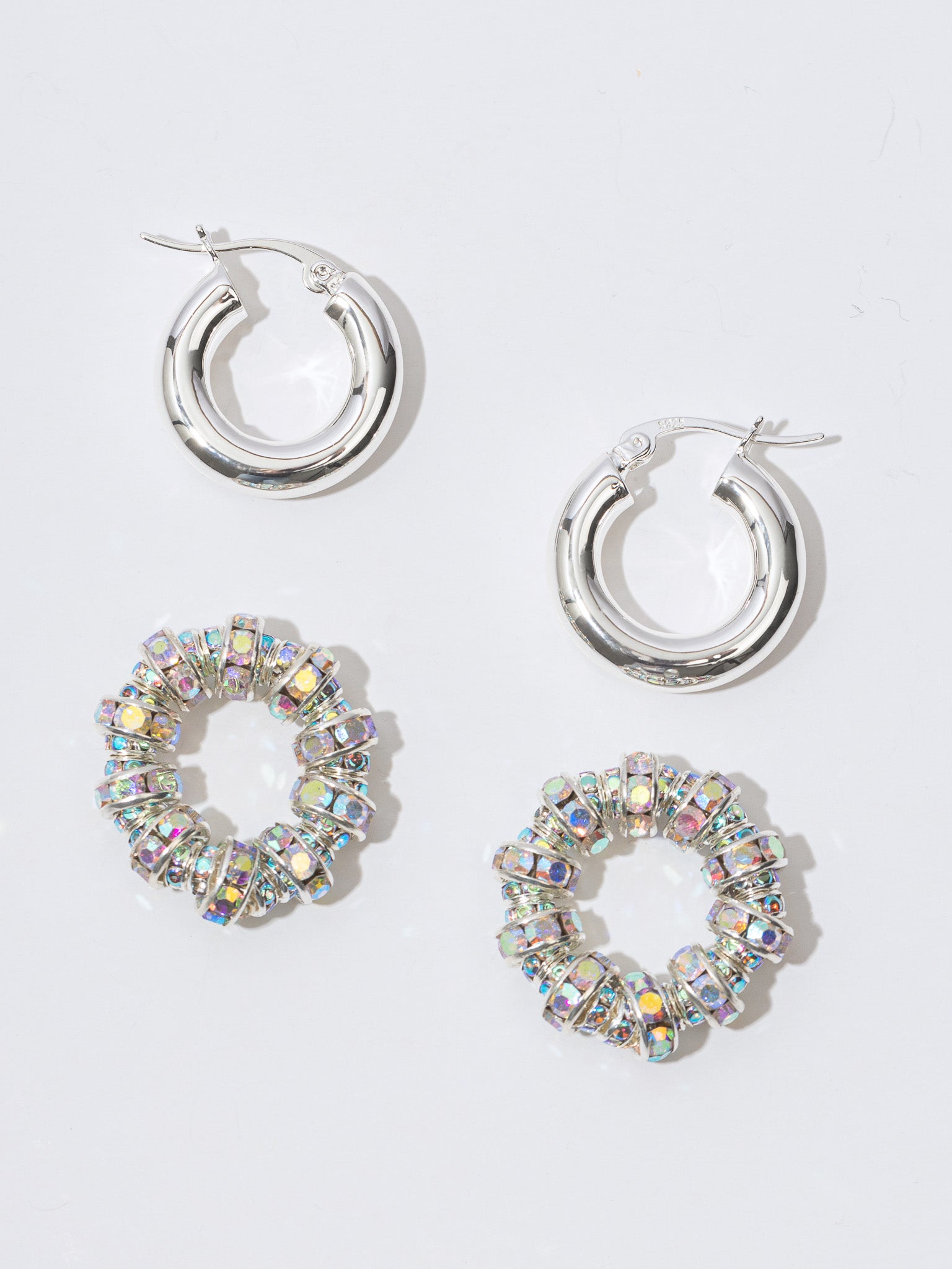 Les Créoles Petites Earrings in Silver