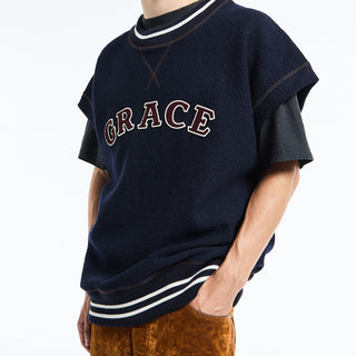 Wales Bonner - October Vest in Navy