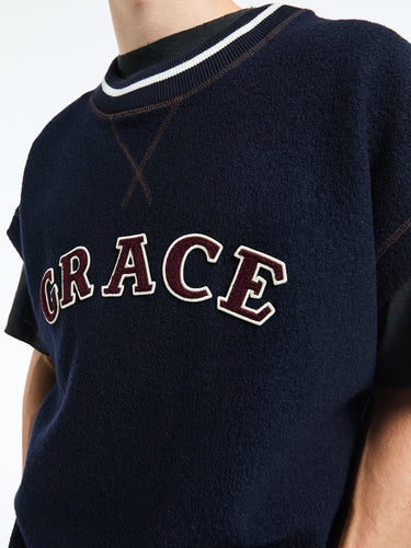 Wales Bonner - October Vest in Navy