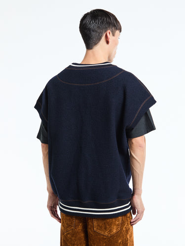 Wales Bonner - October Vest in Navy