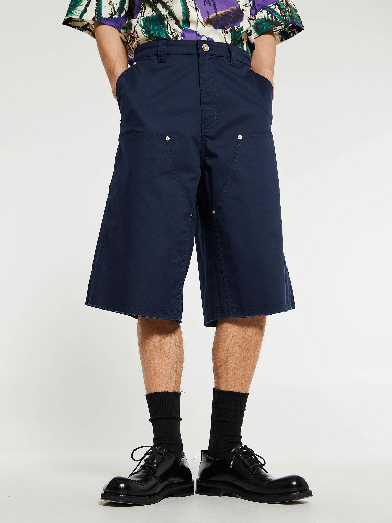 Wales Bonner - Kingston Shorts in Navy