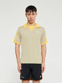 Wales Bonner - Home Jersey Polo in Beige and Yellow