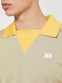 Wales Bonner - Home Jersey Polo in Beige and Yellow