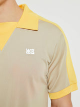 Wales Bonner - Home Jersey Polo in Beige and Yellow