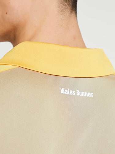 Wales Bonner - Home Jersey Polo in Beige and Yellow