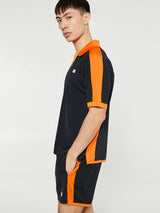 Wales Bonner - Home Jersey Polo in Black and Orange