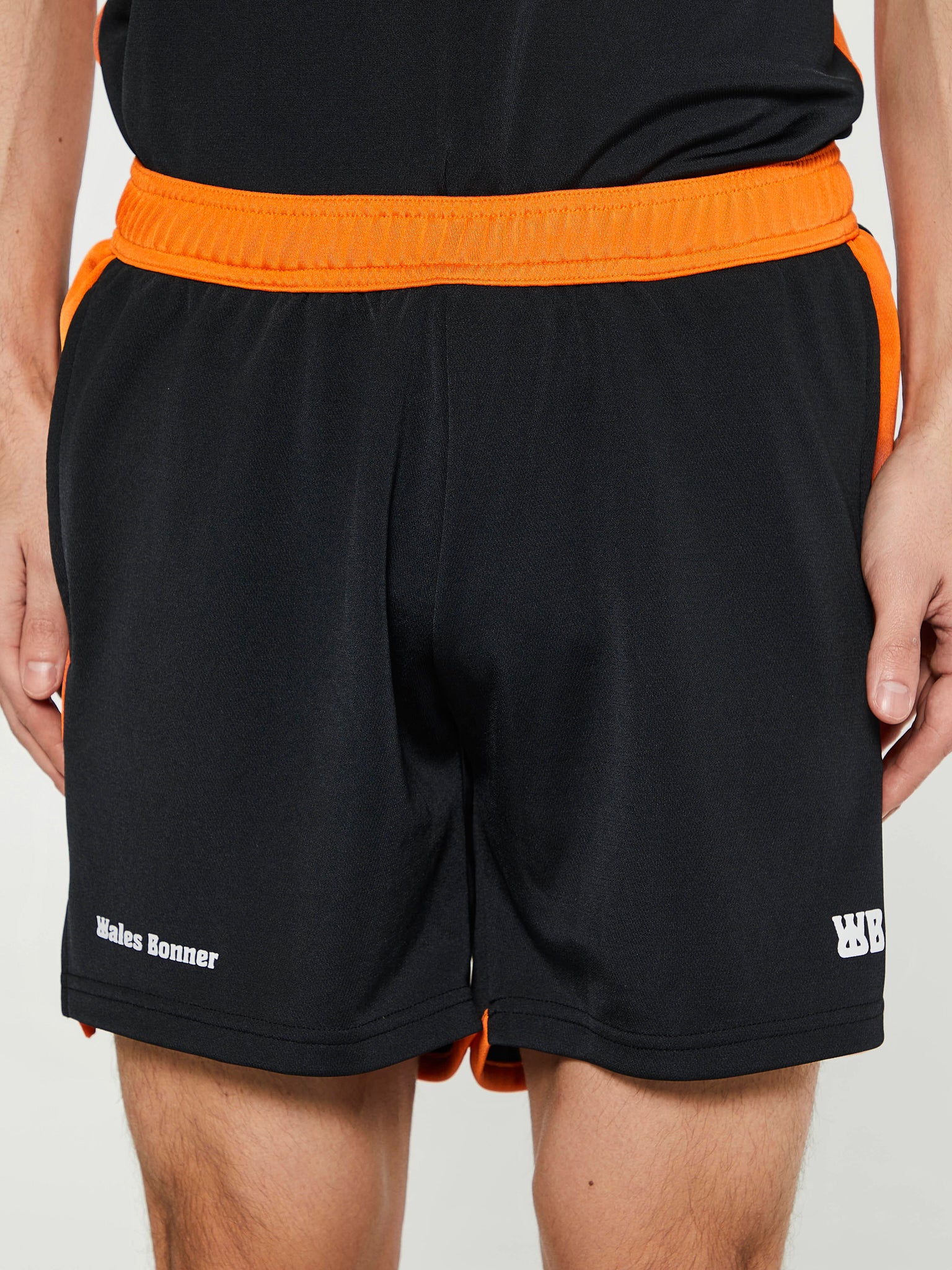 Wales Bonner - Home Jersey Shorts in Black and Orange