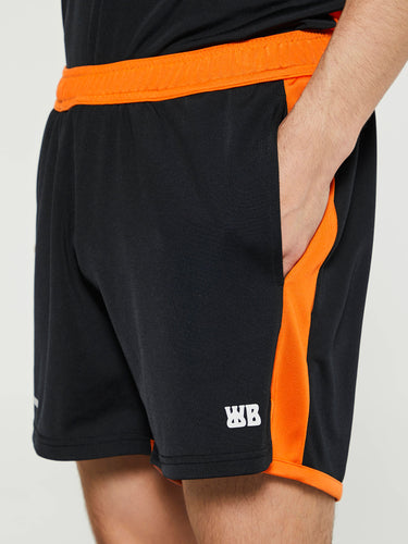 Wales Bonner - Home Jersey Shorts in Black and Orange