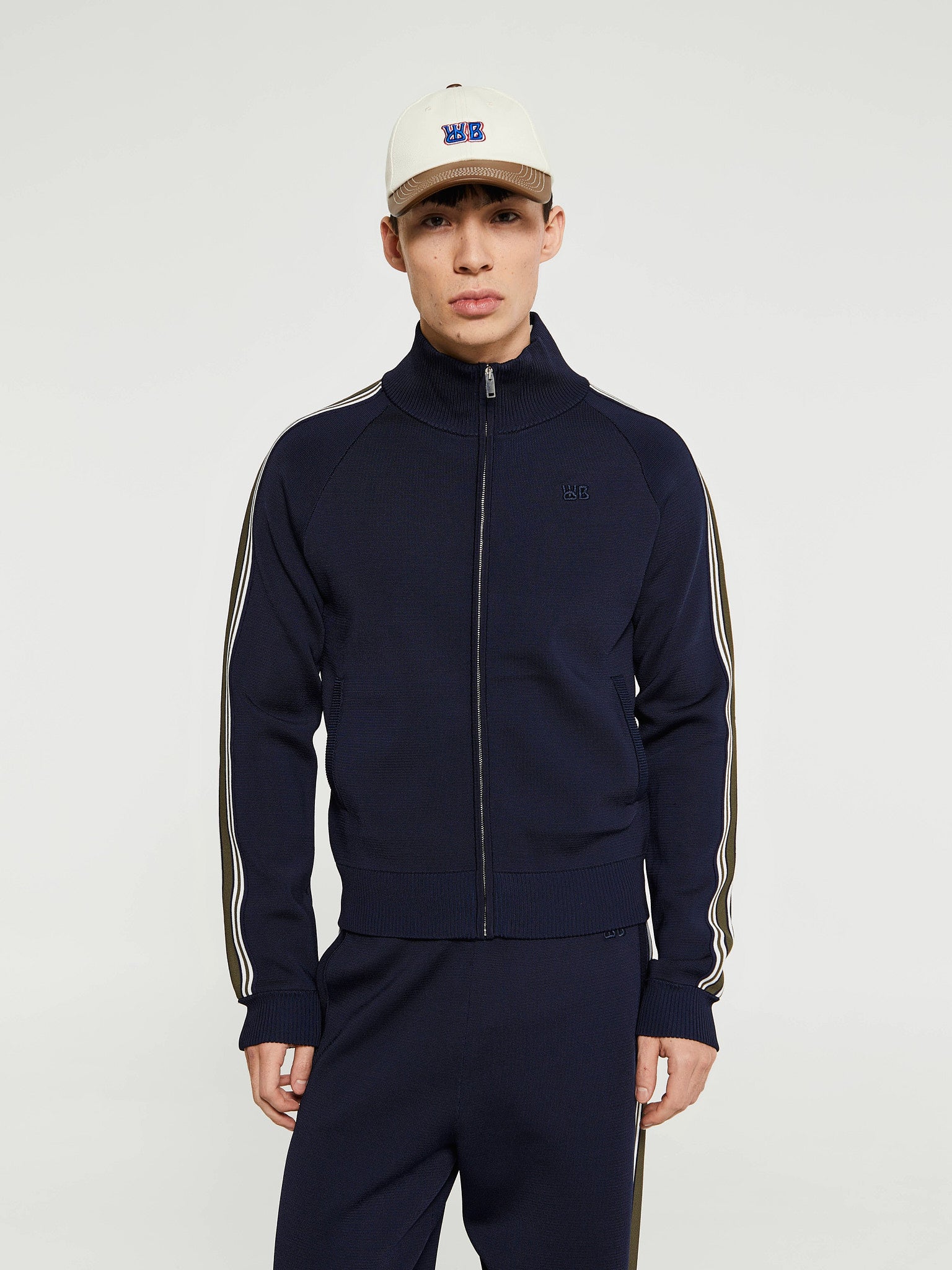 Wales Bonner - Tide Track Top in Navy