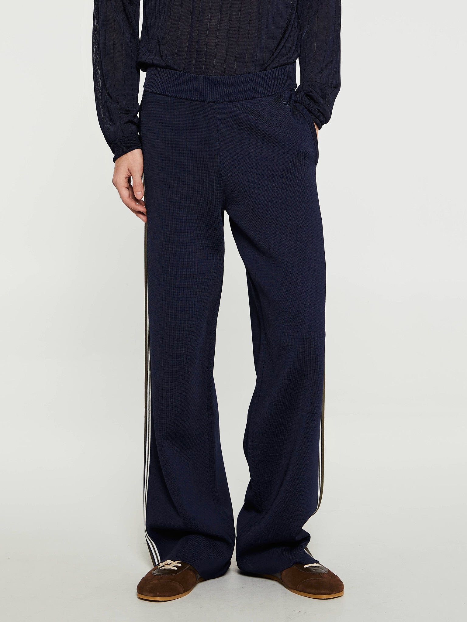 Wales Bonner - Tide Track Pants in Navy