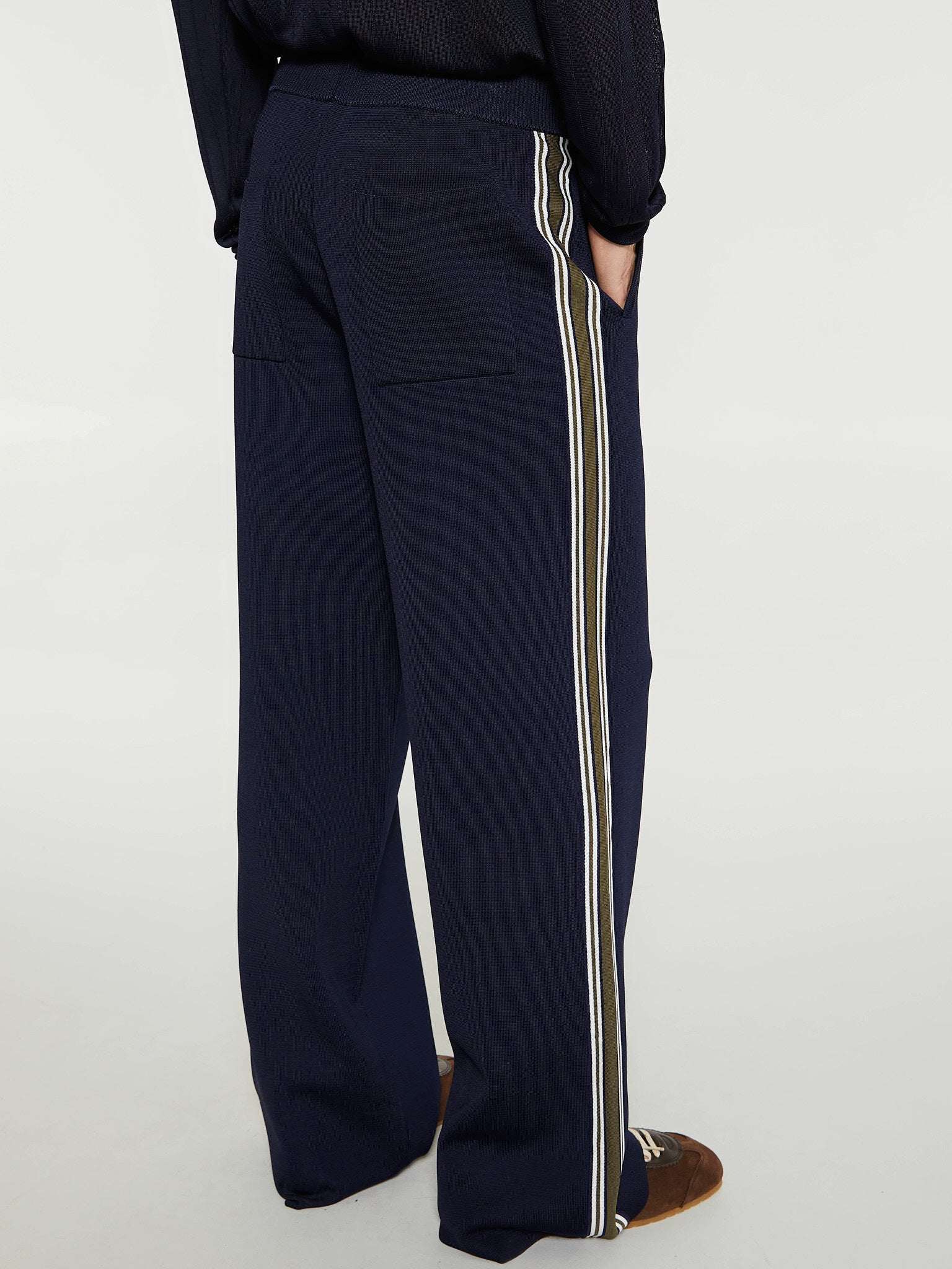 Wales Bonner - Tide Track Pants in Navy