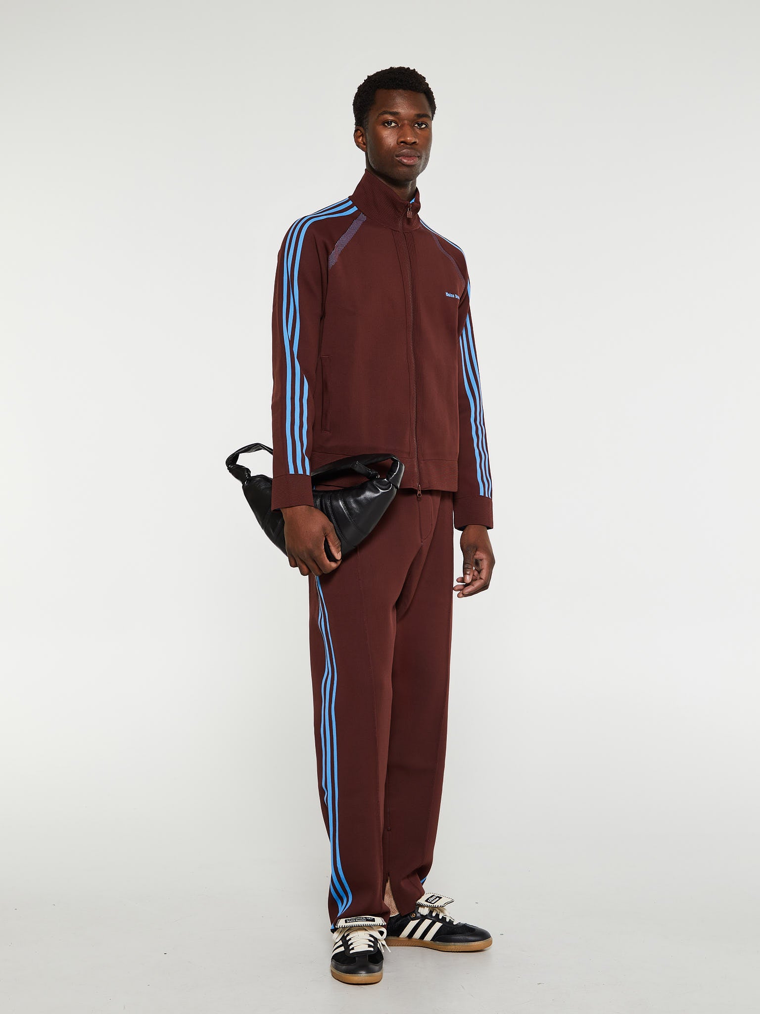 Wales Bonner Knit Tracksuit Pants in Mystery Brown