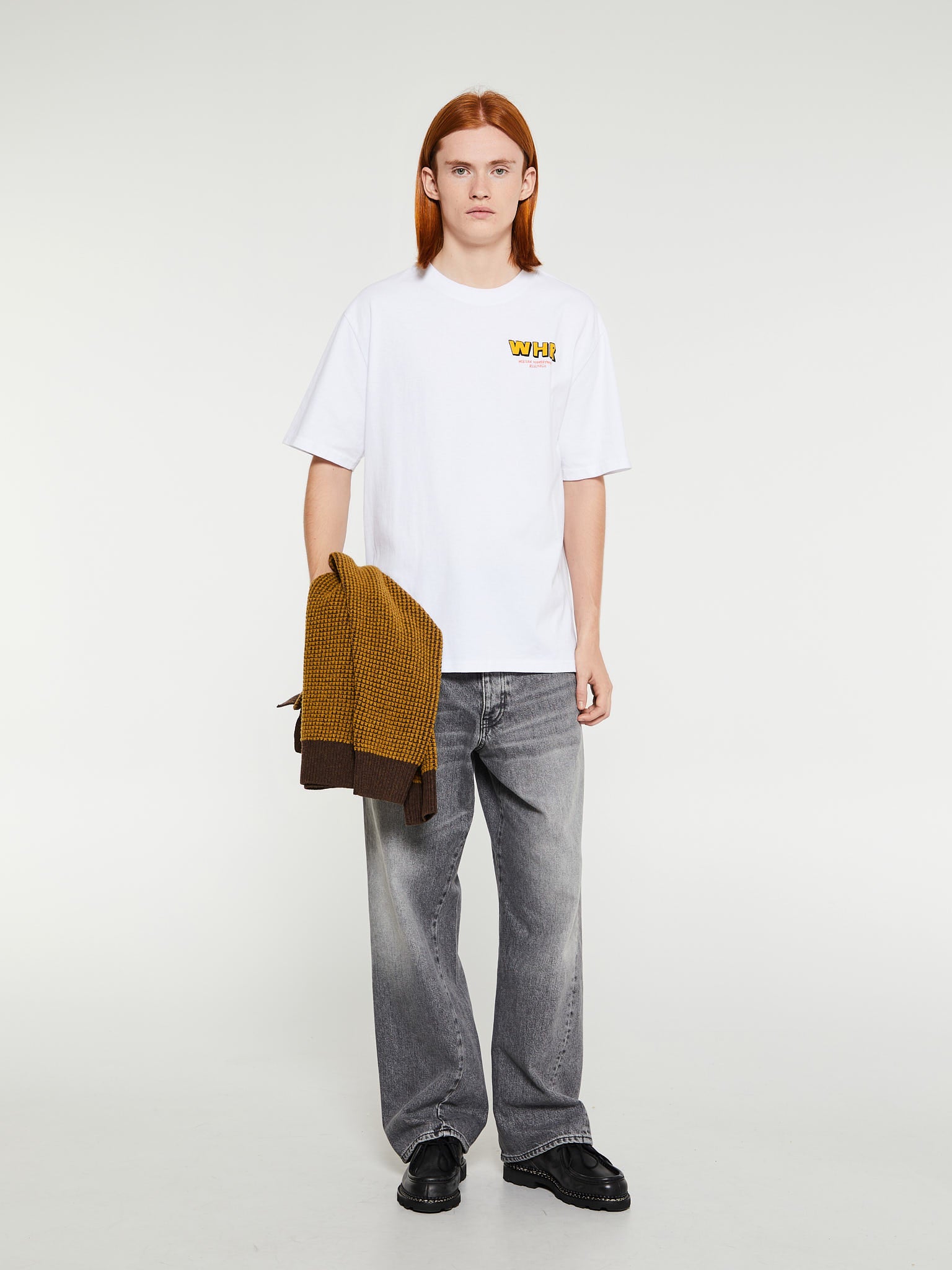 Wobbly Worker Tee in White