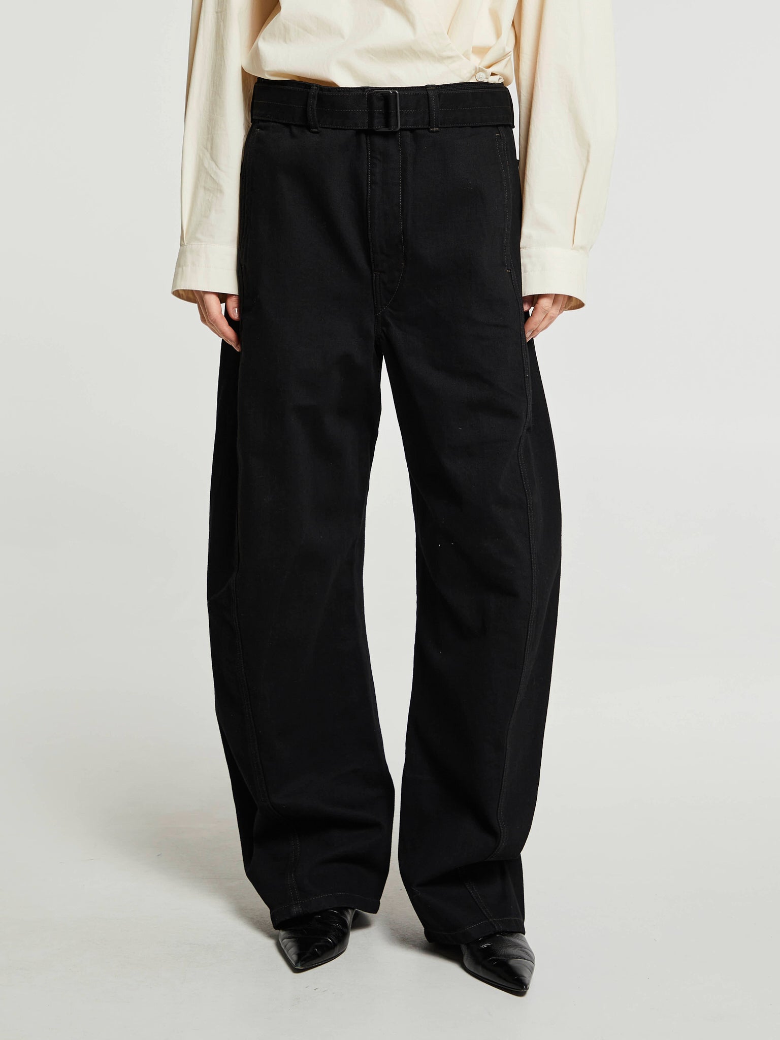 Lemaire - Twisted Belted Pants in Black