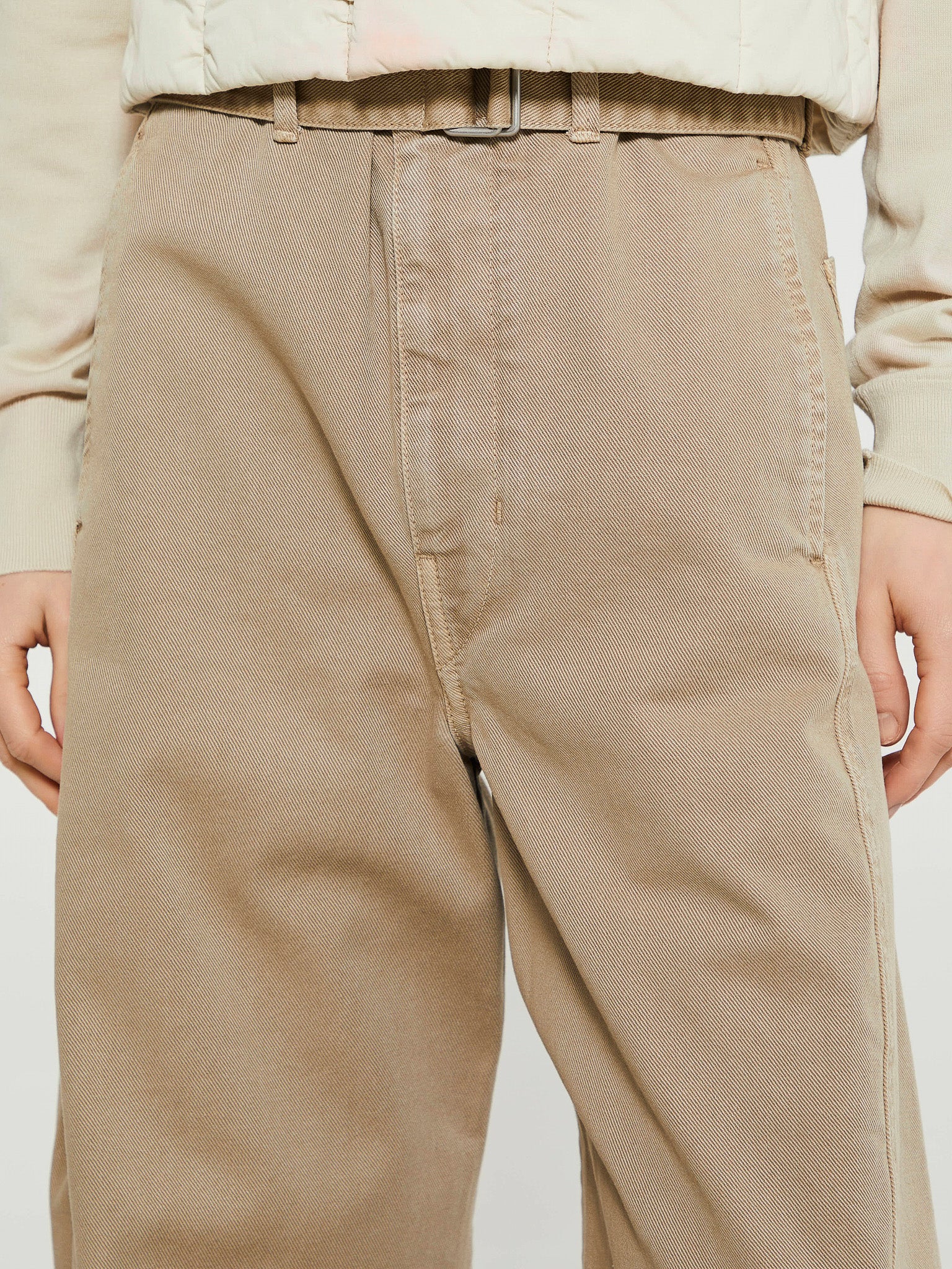 Lemaire - Twisted Belted Pants in Natural Beige