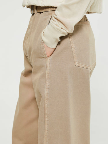 Lemaire - Twisted Belted Pants in Natural Beige