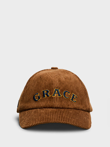 Wales Bonner - Grace Corduroy Cap in Brown