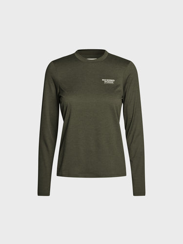 Pas Normal Studios - Women's Balance Long Sleeve T-shirt ND in Dark Olive