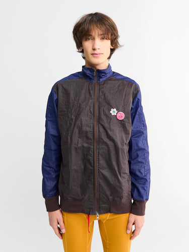 Alex Zono - Track Jacket in Navy and Brown