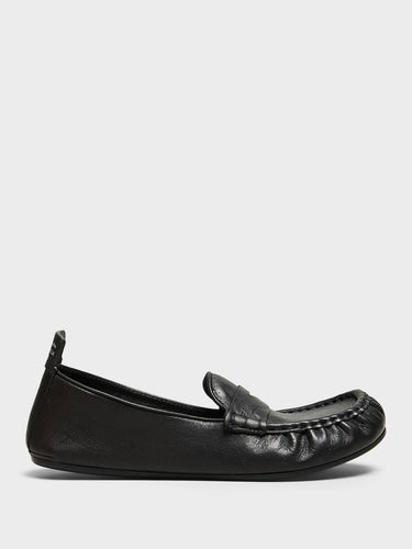 Leather Loafers i Sort