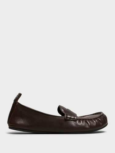 Acne Studios - Leather Loafers in Dark Brown