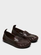 Acne Studios - Leather Loafers in Dark Brown