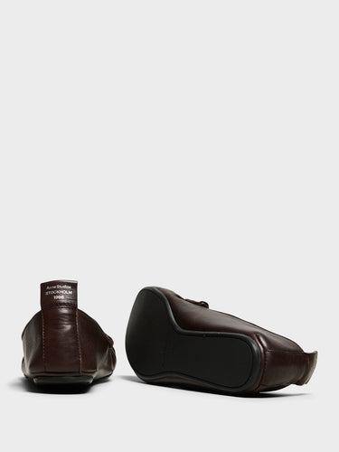 Acne Studios - Leather Loafers in Dark Brown