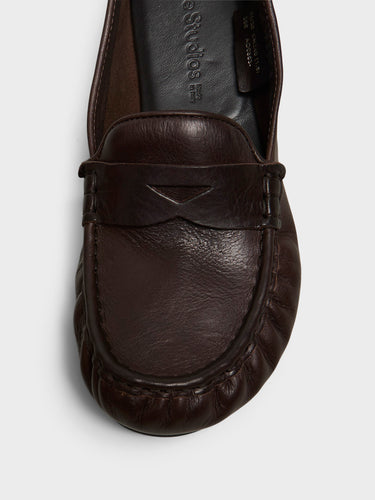 Acne Studios - Leather Loafers in Dark Brown