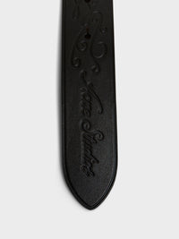 Acne Studios - Leather Logo Buckle Belt in Black and Camel