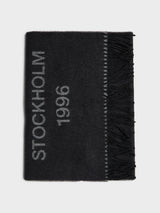 Acne Studios - Wide Logo Scarf in Black and White