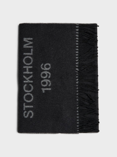 Acne Studios - Wide Logo Scarf in Black and White