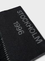Acne Studios - Wide Logo Scarf in Black and White