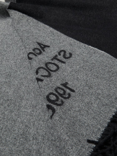 Acne Studios - Wide Logo Scarf in Black and White