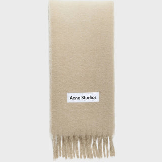 Acne Studios - Wool Fringe Scarf in Light Beige