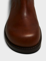 Acne Studios - Leather Boots in Dark Brown