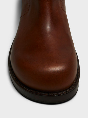 Acne Studios - Leather Boots in Dark Brown