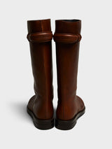 Acne Studios - Leather Boots in Dark Brown