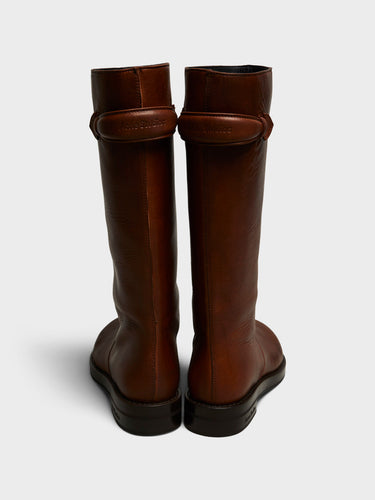 Acne Studios - Leather Boots in Dark Brown
