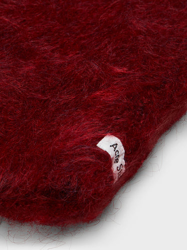Acne Studios - Mohair Cap with Earflaps in Burgundy