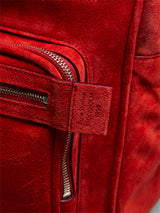 Acne Studios - Camero Camera Suede Bag in Fire Red